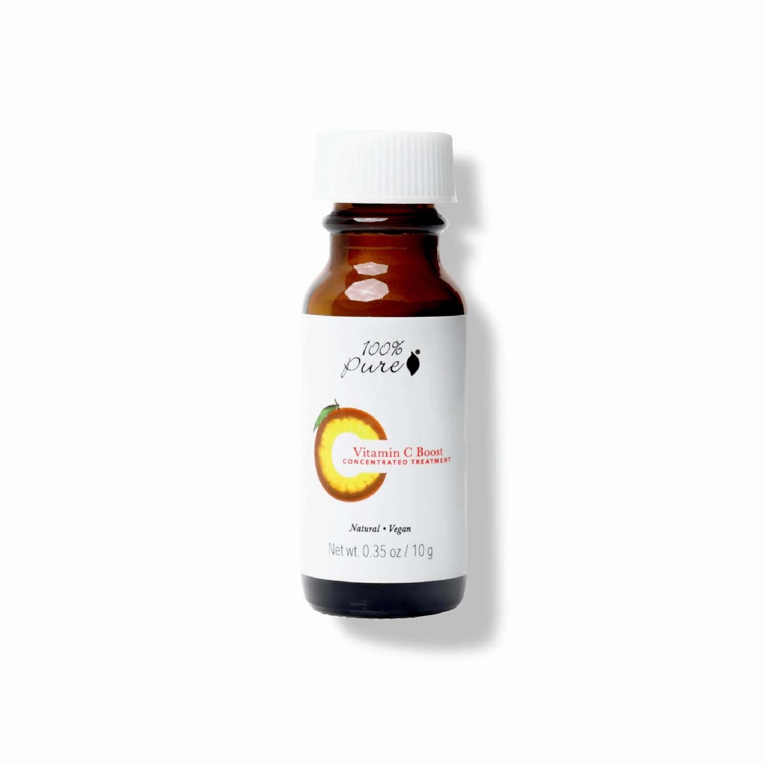 100% PURE Vitamin C Boost Powder to Serum Rejuvenate Face Firming Antioxidants & Hyaluronic Acid Illuminating Vibrant Facial Skin Care - Vegan - .35oz