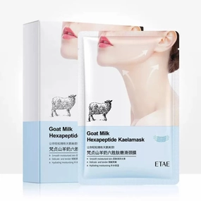 10PCS Goat Milk Six Peptides Neck Mask Collagen Firming Necks skincare Mask Beauty Moisturizing Lift Firming Neck Skin Care Mask