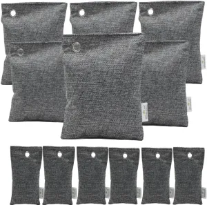 12 Packs of Charcoal Air Purifying Bags, Activated Charcoal Odor Absorber, Bamboo Charcoal Air Purifying Bag for Home, Closet Air Freshener, Deodorizer, Odor Eliminator.