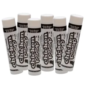 .15 oz. Chicken Poop® ORIGINAL FLAVOR Lip Junk for Dry, Chapped Lips, LIP BALM PACK OF 6