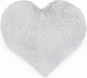 1i4 Group Cozy Microwavable Plush Toys - Heated Stuffed Heart Shape - Heatable Coolable Bedtime Comfort Plushie - Gray