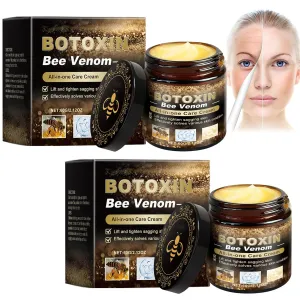 2 Pcs BotoxBee Venom All-in-One Cream, Bee Venom Wrinkle Removal Cream, Anti-Aging Lifting & Firming Moisturizing for All Skin Types