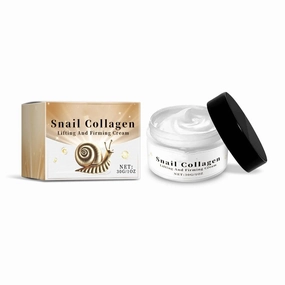 2pcs Snail Collagen Firming Cream Lift Firm Fade Fine Lines Moisturizing Nourishing Repairing Smoothing Brightening Skin Care Cream