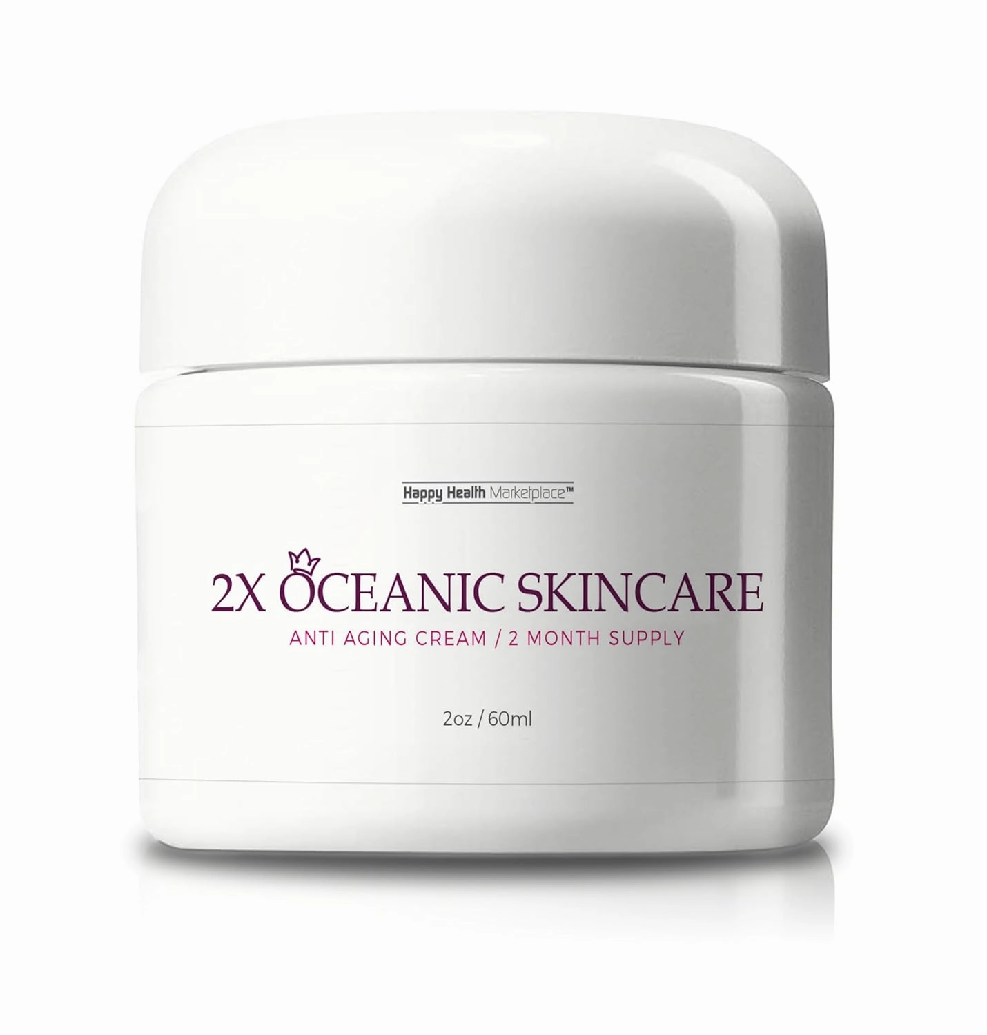 2X Oceanic Skincare Cream - Anti Aging Cream 2 Month Supply - Collagen & Vitamin Infused Nourishing Anti Aging Face Cream - Reduce Wrinkles Appearance - Improve Age Spots & Redness - Help Repair Skin