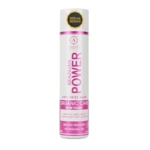 300ML/10.14 fl.oz ANGELING POWER Brazilian Keratin Hair straightener Treatment Anti Frizz Tanino Coconut Hyaluronic Acid Macadamia Argan Oil Collagen keratina straightening blowout mask dry damaged
