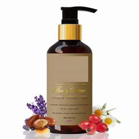 300ml 10.14Oz All Natural Body Lotion (All Skin) Lavender, Chamomile, Rosehip Body Lotion