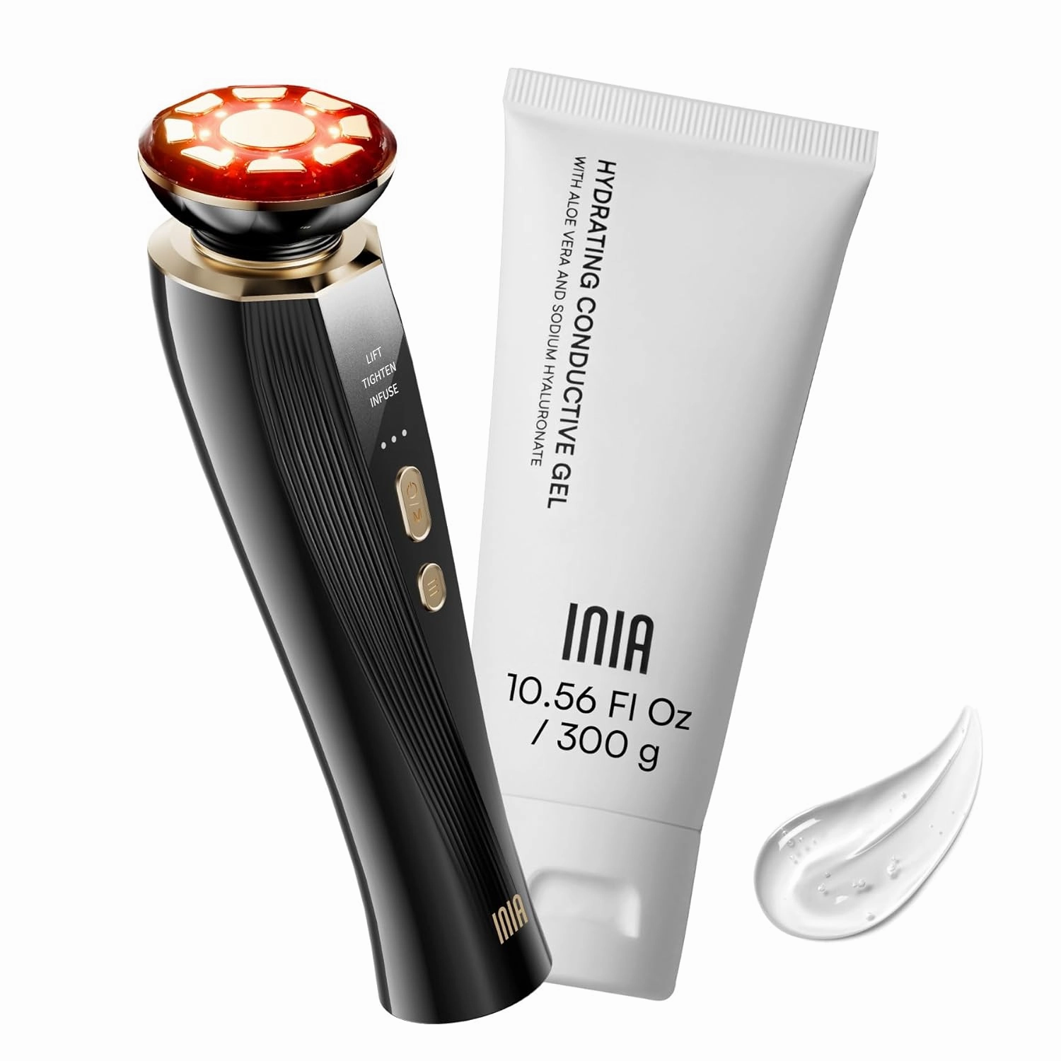3-in-1 Red Light Therapy for Face and Neck, Skin Tightening Device True Beauty Glow Facial Massager for Skin Care, Effective Wrinkle Reduction Anti-Aging with Lifting, Tightening, Infusing
