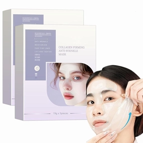 3D Lifting Collagen Full Face Tension Gel Mask, Bio-Collagen Real Deep Lifting Mask, Deep Collagen Face Anti Wrinkle Lift Mask, Overnight Collagen Face Mask, Firming and Moisturizing (2box)