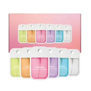 6 Pcs Power Mist Hydrating Hand Sanitizer Spray, 6 Scents, 7.8 FL. OZ. Portable Sanitizer Spray for Adults and Kids, Travel Size