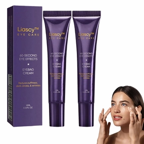 60 seconds to results-Liascy Eyebag Cream,Instant Firming Eye Cream,Reduces eye puffiness, dark circles and wrinkles (2)