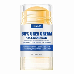 60% Urea plus 2% Salicylic Acid Foot Cream Moisturizer for Dry Cracked Feet Knees Elbows Hands Hydrates &Nourish Foot Care for Softens Skin Exfoliates DeadSkin Smoothing Skin Women and Men 1.41oz (1)