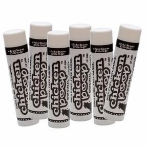 .15 oz. Chicken Poop® ORIGINAL FLAVOR Lip Junk for Dry, Chapped Lips, LIP BALM PACK OF 6