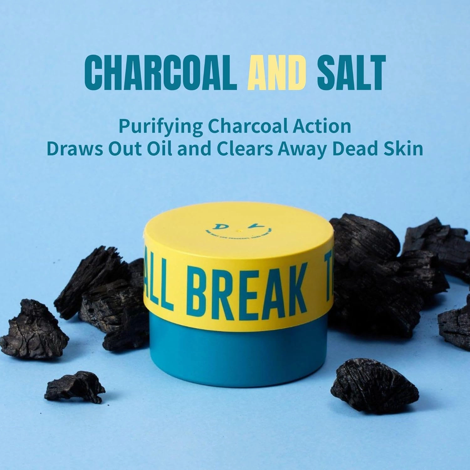 [Dear Doer] Break Body Scrub - Refreshingly Exfoliator for Clear Skin and Calming, Formulated with Charcoal and Andes Salt, Aromatic Citrus Scent, Vegan, 10.1 fl oz (300 ml)