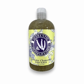 | Lavender Chamomile Body Scrub | Soothing Exfoliant for Smoother Skin | Body Scrub for Bathing | 16 Oz. Bottle