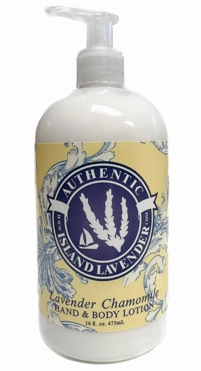| Lavender Chamomile Hand & Body Lotion - 16.5 oz | Soothing Moisturizer with Natural Lavender & Chamomile | Paraben-Free, Non-Greasy Formula for All Skin Types | Made in the USA