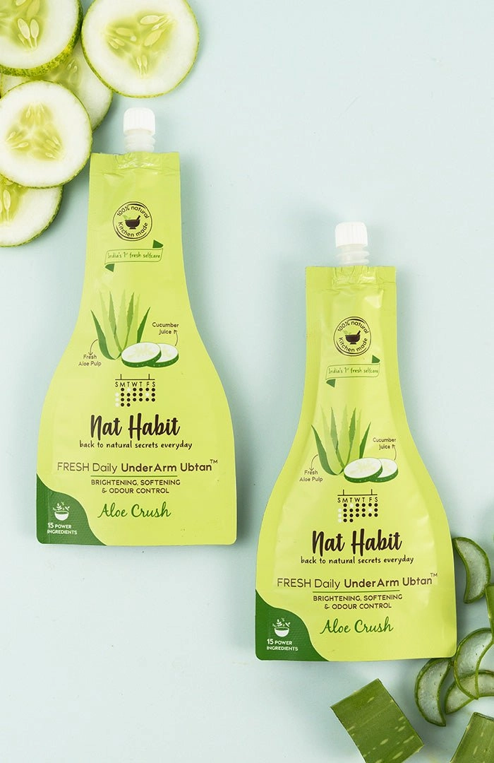 <strong>Aloe Crush UnderArm Ubtan</strong> <br><i>Brightening, Softening & Odour Control</i>