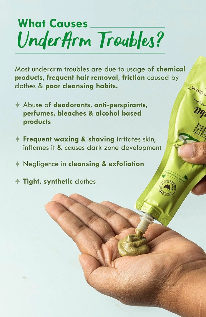 <strong>Aloe Crush UnderArm Ubtan</strong> <br><i>Brightening, Softening & Odour Control</i>