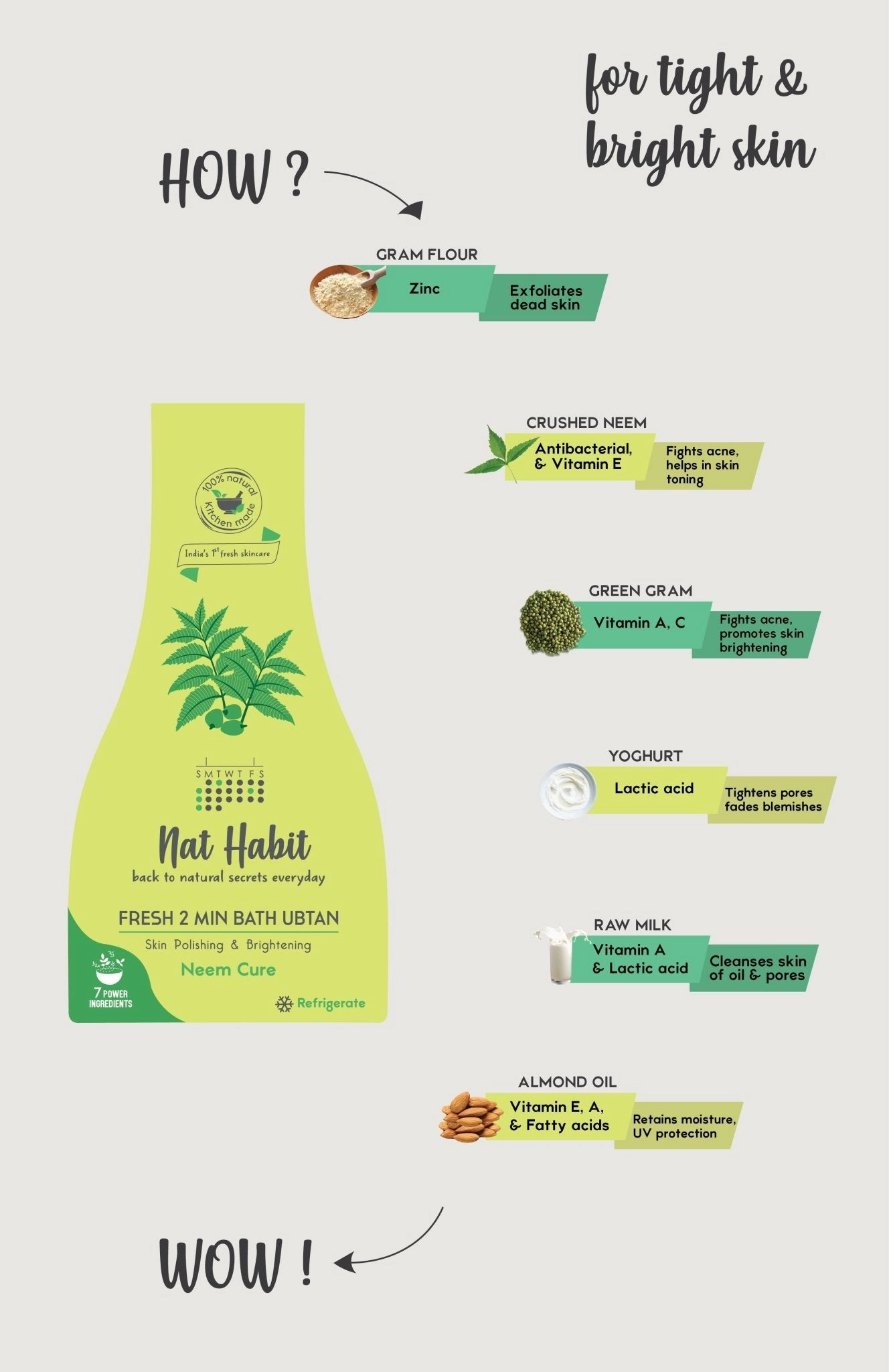 <strong>Neem Cure Bath Ubtan</strong> <br><i>Skin Polishing & Brightening</i>
