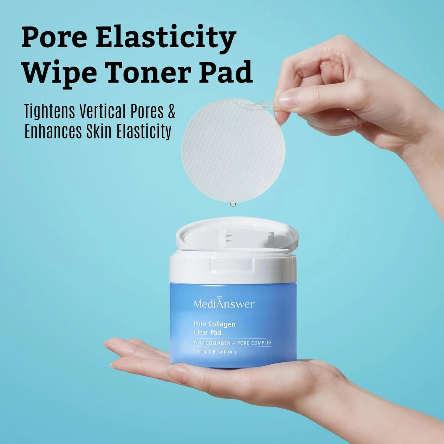 About Me [MediAnswer] K-Beauty Pore Collagen Duo - Clear Pads (80 pads) & Sheet Masks (5 pack) | Advanced Pore Minimizing & Firming Skincare Set with French 500Da Collagen