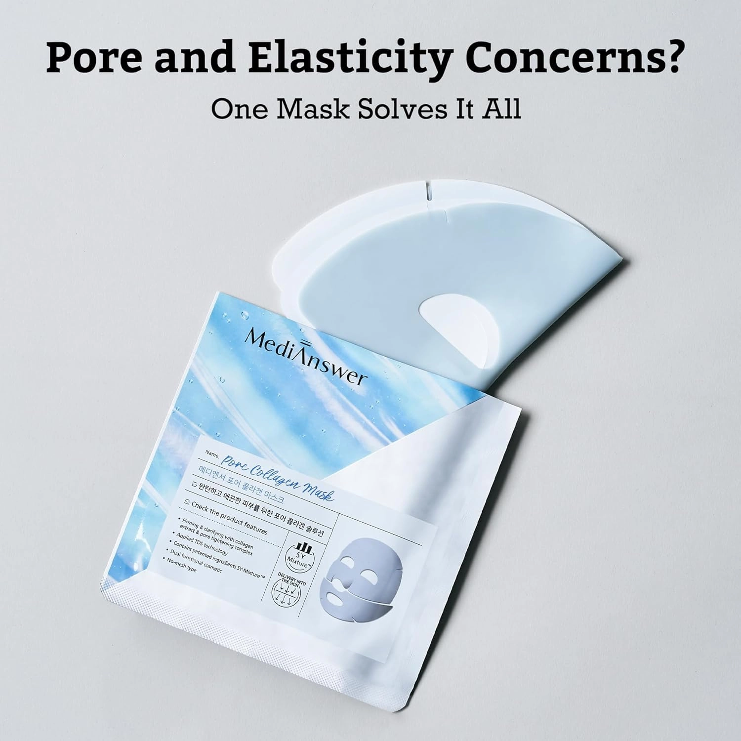 About Me [MediAnswer] K-Beauty Pore Collagen Duo - Clear Pads (80 pads) & Sheet Masks (5 pack) | Advanced Pore Minimizing & Firming Skincare Set with French 500Da Collagen
