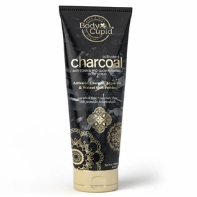 Activated Charcoal Face and Body Scrub - Activated Charcoal, Argan Oil & Walnut Shell Powder – No Paraben - 200 mL
