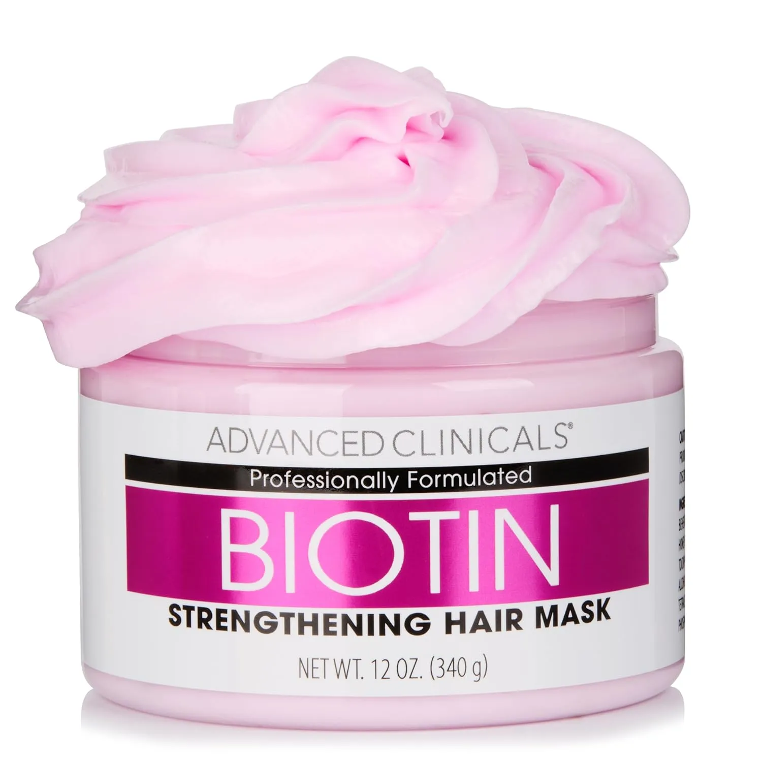 Advanced Clinicals Biotin Hair Treatment Anti-Breakage Repair Hair Mask. Strengthen Broken, Color-Treated Hair W/Repairing Deep Conditioner Manuka Honey & Caffeine, Hydrating Mask Restores Weak Hair