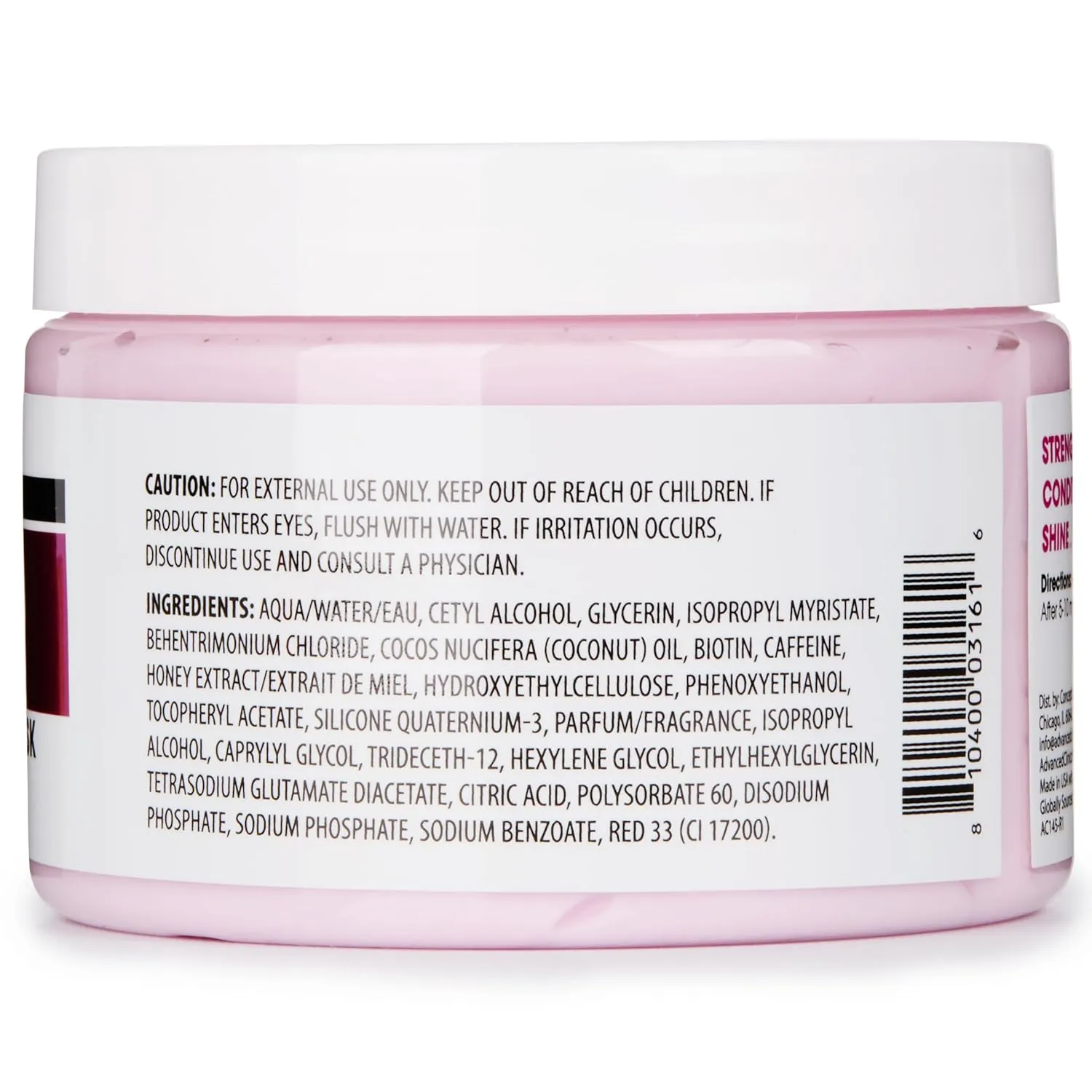 Advanced Clinicals Biotin Hair Treatment Anti-Breakage Repair Hair Mask. Strengthen Broken, Color-Treated Hair W/Repairing Deep Conditioner Manuka Honey & Caffeine, Hydrating Mask Restores Weak Hair
