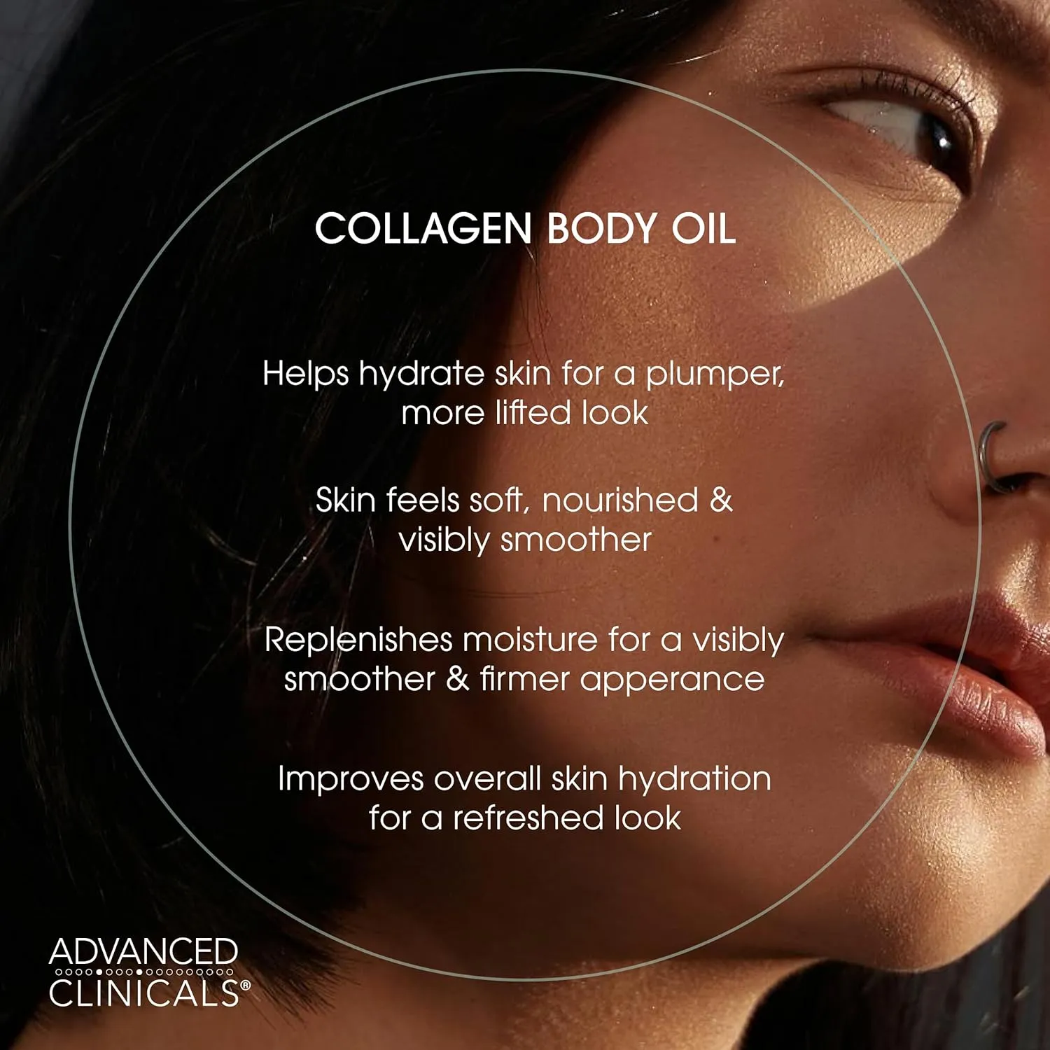 Advanced Clinicals Collagen Body Oil   Vitamin C Brightening Body Oil Moisturizer 2pc Skincare Set - Nourishing, Brightening, & Firming Massage Oil To Improve Look Of Crepe Skin   Dark Spots, 2PC Set