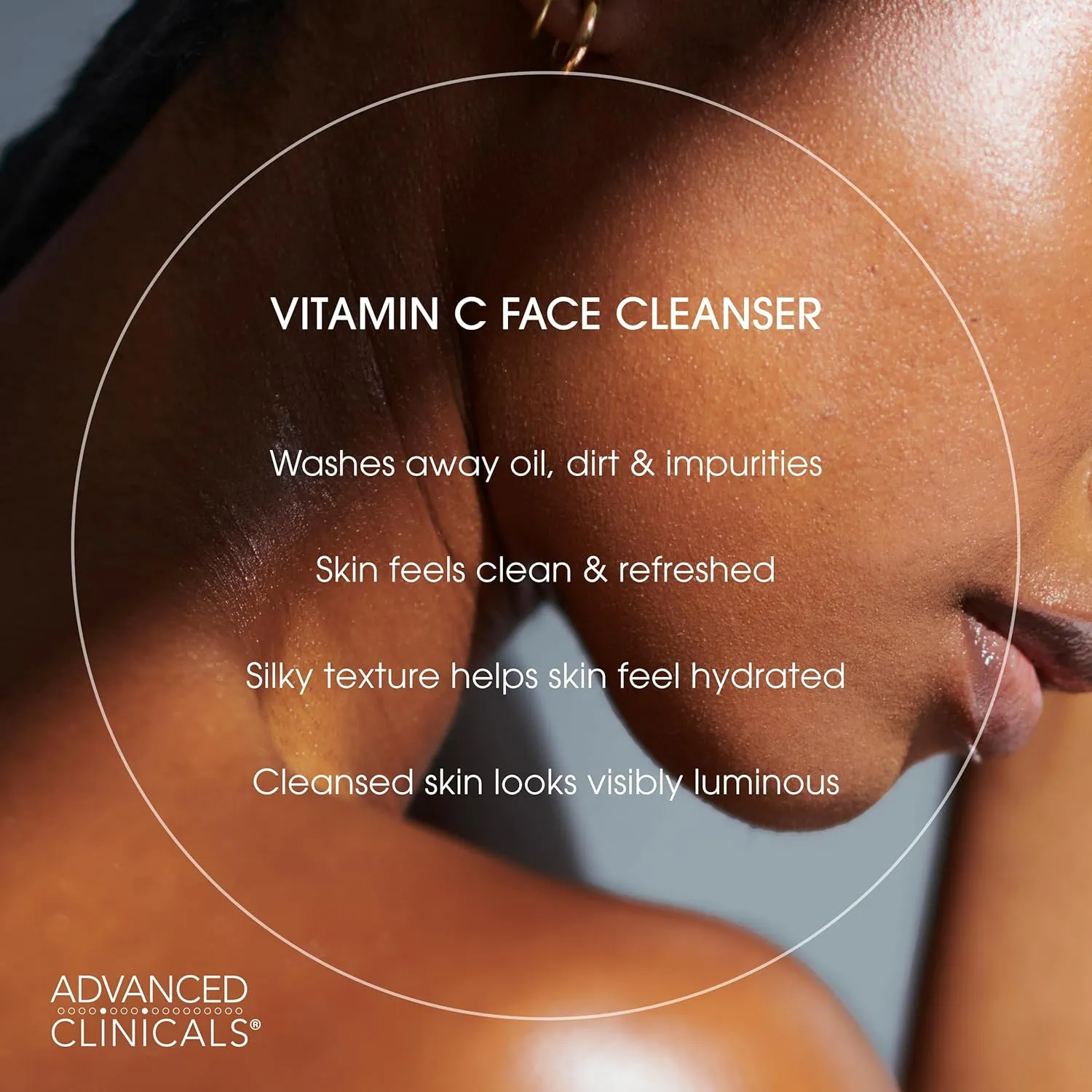 Advanced Clinicals Gentle Vitamin C Face Wash For Women & Men | Citrus Scented Gel Facial Cleanser Soap | Aloe Vera   Ferulic Acid Hydrating Foaming Wash For Cleansing Dirt & Oil, Large 11.75 Fl Oz