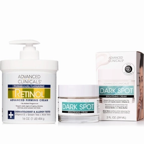 Advanced Clinicals Retinol Firming Cream   Dark Spot Brightening Face Cream Set