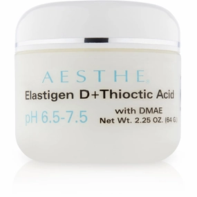 Aesthe Elastigen D  Thioctic Acid with DMAE - Advanced Formula for Normal to Dry Skin, Scars, and More - Deeply Nourishing Ingredients - Alpha Lipoic Acid, Aloe, Botanicals - 2.25 oz