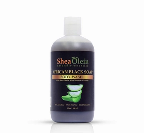 AFRICAN BLACK SOAP | NATURAL BODY WASH | WITH SHEA OLEIN, ALOE BUTTER & VITAMIN E