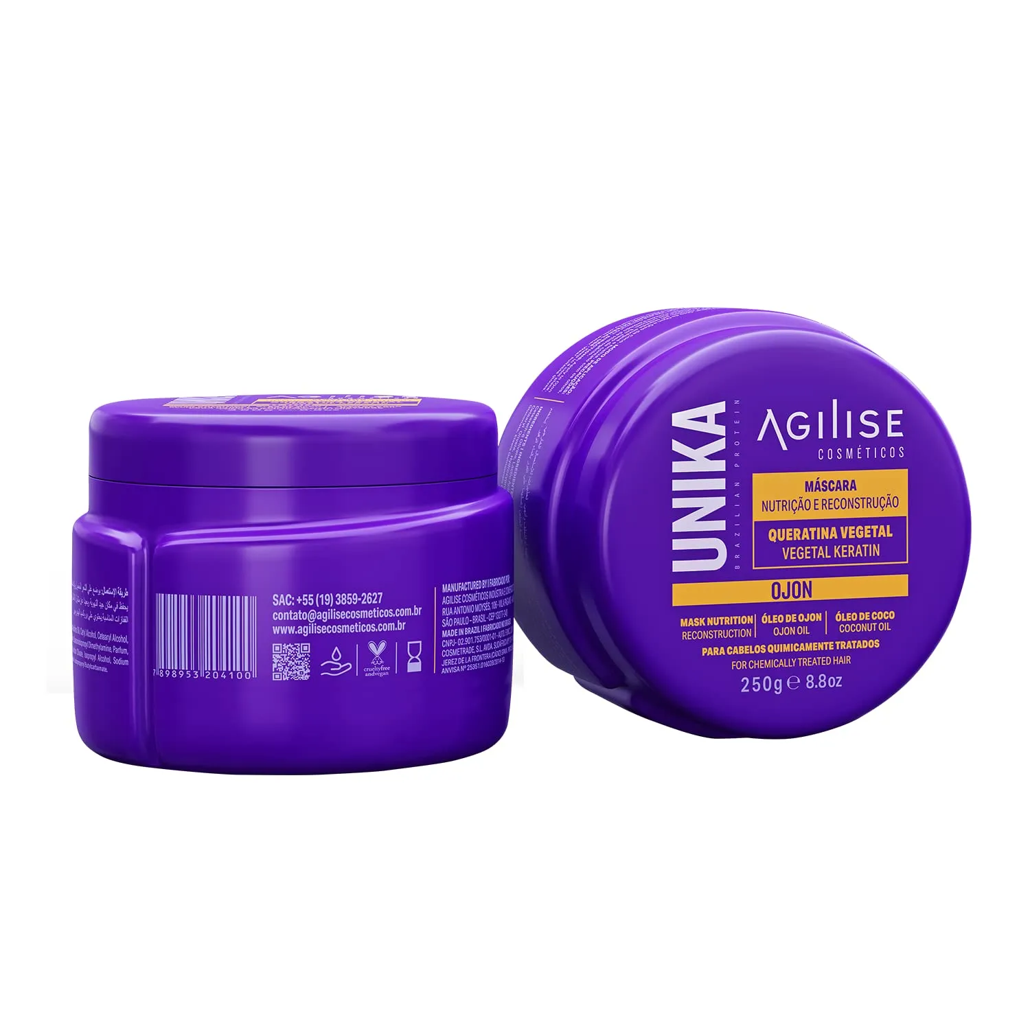 agilise UNIKA Hair Mask for Frizzy Hair, Keratin Treatment for Damaged Hair, Deep Conditioning Mask with Ojon & Coconut Oil, Hair Products for Women, Sulfate Free Hair Mask - 8.8oz / 250g