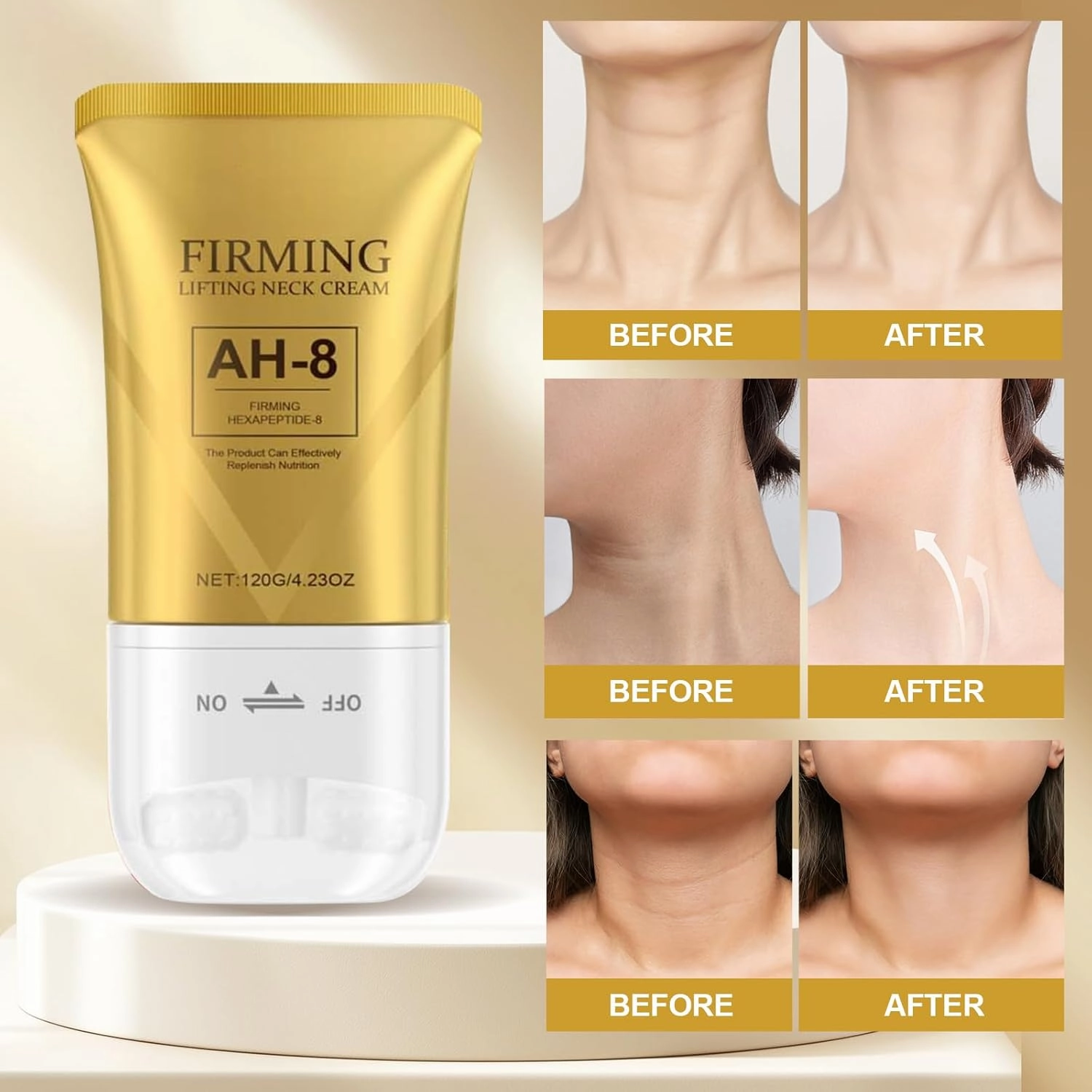AH-8 Firming Neck Cream for Crepey Skin Body Care Comfort,Neck Firming Cream,Moisturizing Neck Tightening Lotions Cosmetic Skin Care Skin Repair (2pcs, 4.23 Fl Oz (Pack of 1))