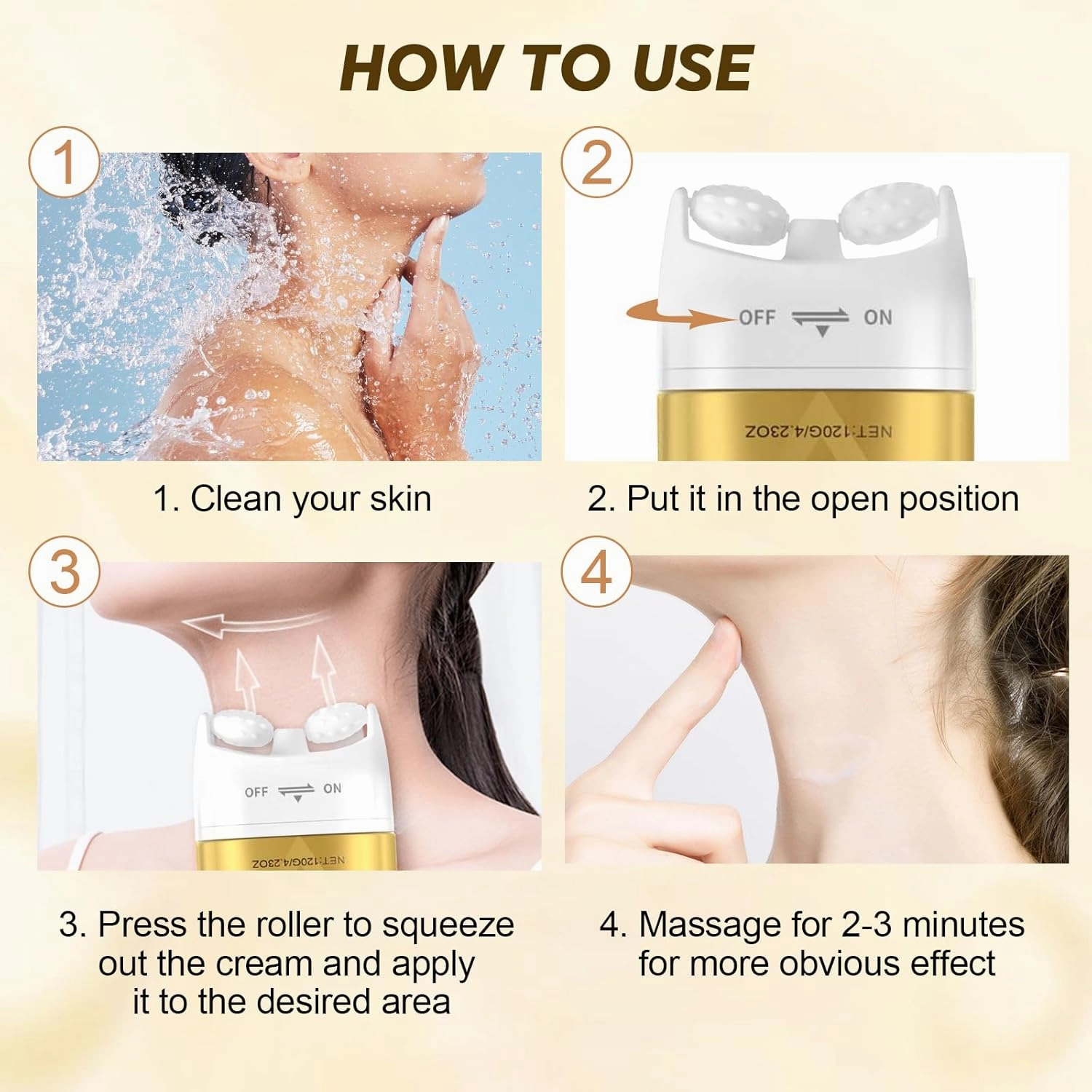 AH-8 Firming Neck Cream for Crepey Skin Body Care Comfort,Neck Firming Cream,Moisturizing Neck Tightening Lotions Cosmetic Skin Care Skin Repair (2pcs, 4.23 Fl Oz (Pack of 1))