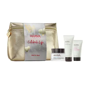 AHAVA Mad For Mud Gift Set - Includes Essential Day Moisturizer 1.7 Fl.Oz, Purifying Mud Mask 3.4 Fl.Oz & Mineral Hand Cream 1.3 Fl.Oz, Enriched with Exclusive Dead Sea Osmoter