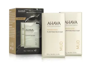 AHAVA Purifying Dead Sea Mud Soap, Duo Set - Face & Body Cleansing Bar to Purify Skin, Enriched with Exclusive Mineral Blend of Dead Sea Osmoter & Dead Sea Mud, 6.8 Oz, Product Appearance May Vary