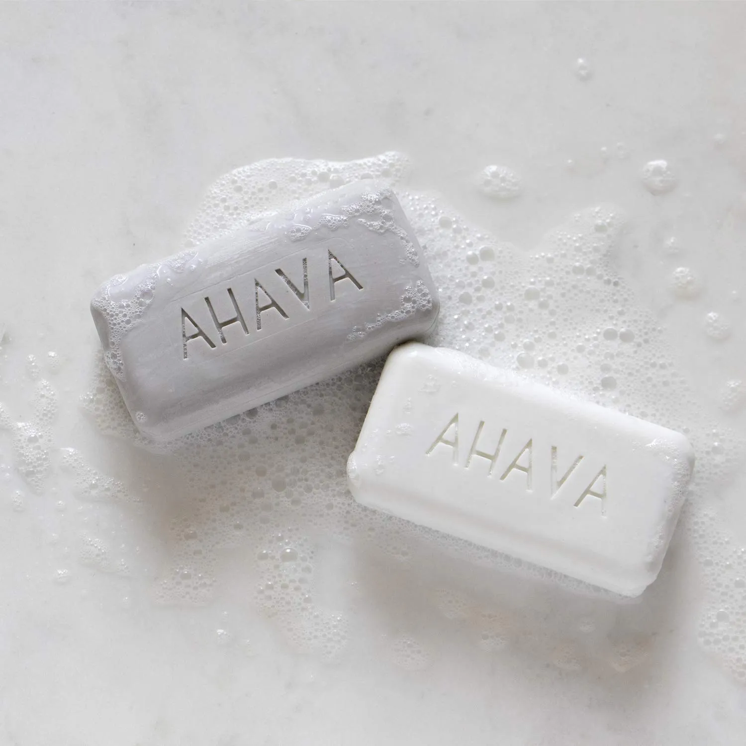 AHAVA Purifying Dead Sea Mud Soap, Duo Set - Face & Body Cleansing Bar to Purify Skin, Enriched with Exclusive Mineral Blend of Dead Sea Osmoter & Dead Sea Mud, 6.8 Oz, Product Appearance May Vary