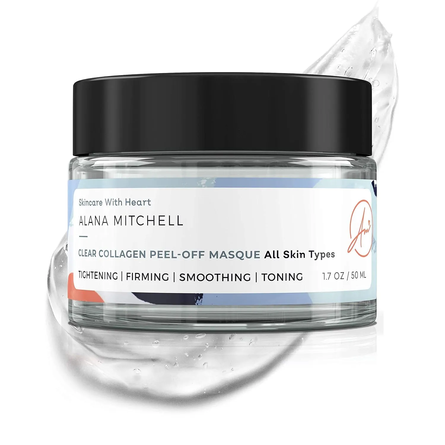 Alana Mitchell Anti Aging Collagen Facial Mask, Peel Off Face Mask to Reduce Wrinkles & Fine Lines, Hydrating Face Masks, Tightening & Firming Skin Care, Collagen Face Mask for All Skin Types, 1.7oz