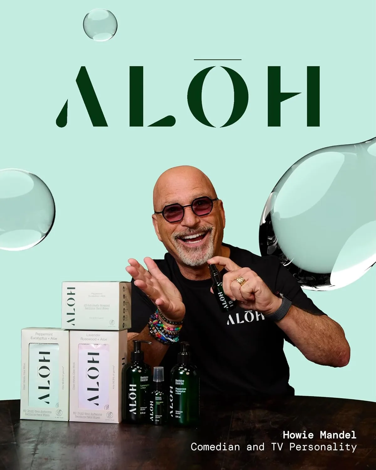 ALŌH Sanitizing Hand Gel 2-pack | Lemongrass   Aloe | 70% Alcohol Hydrating Hand Sanitizer Gel with Essential Oil, for Kids & Adults | 8oz Size Bottle (Set of 2)
