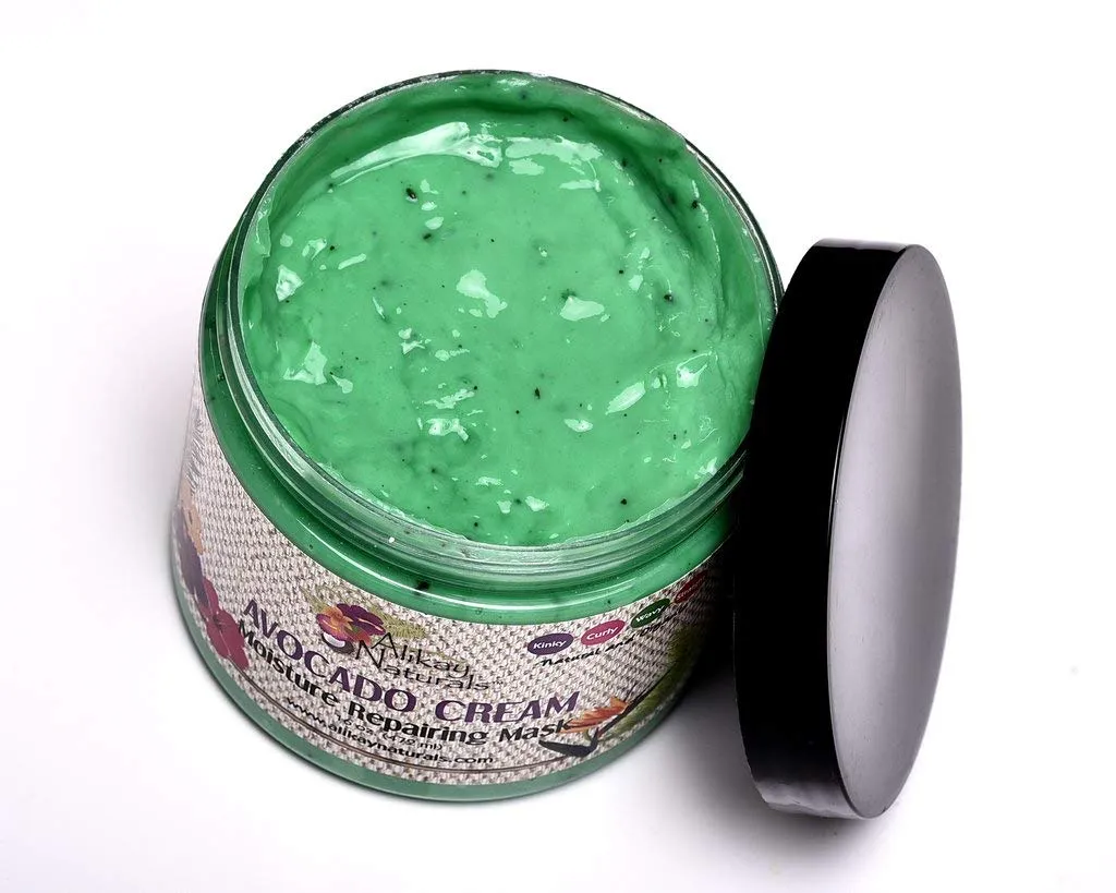Alikay Naturals Avocado Moisture Cream Hair Mask Hair Cream With Beta-Carotene Vitamins B, C, E & Healthy Fats| 8 Oz