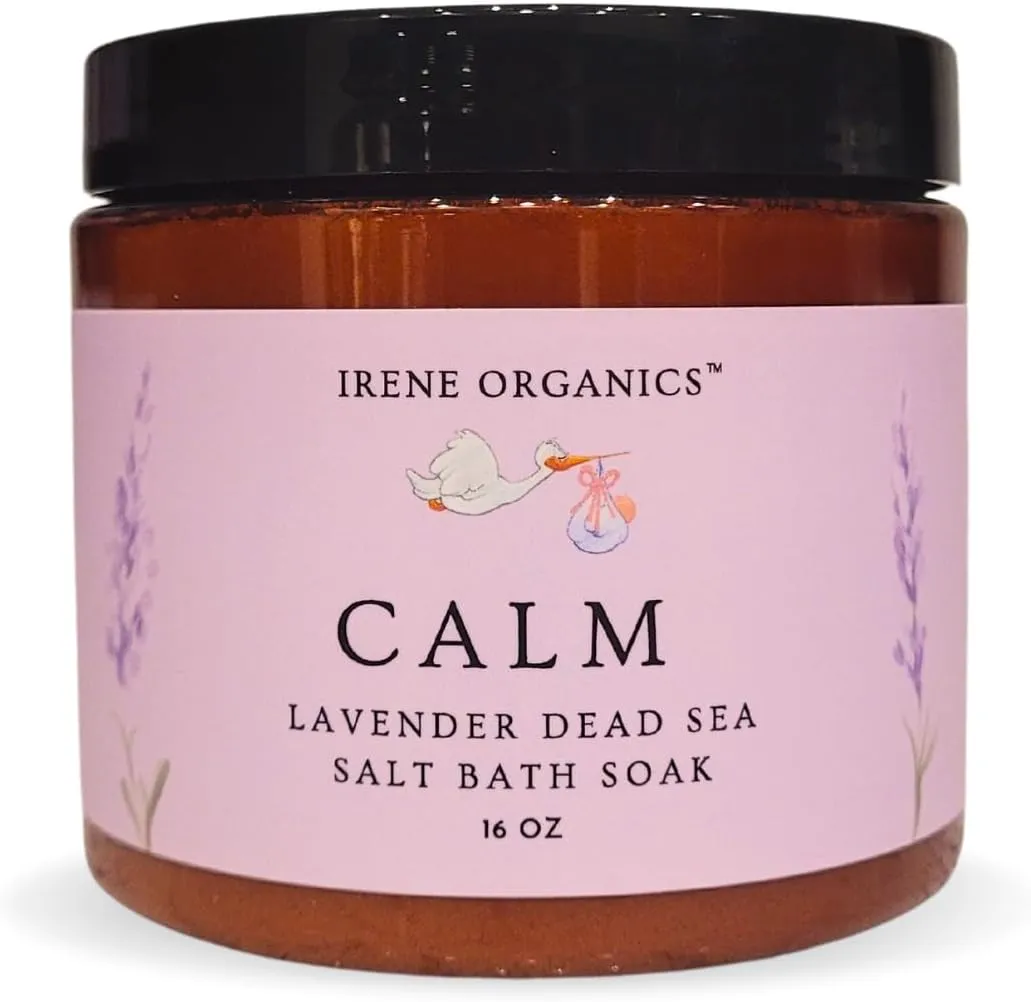 All Natural Bath Salt Soak - Exfoliating Dead Sea Salt   Himalayan Salt Bath Body Scrub for Calm, Soothing and Detoxing (Calm - Lavender)
