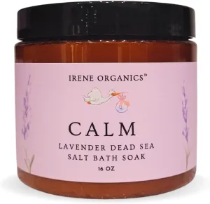 All Natural Bath Salt Soak - Exfoliating Dead Sea Salt   Himalayan Salt Bath Body Scrub for Calm, Soothing and Detoxing (Calm - Lavender)