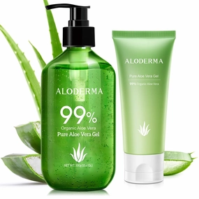 All Purpose Pure Aloe Vera Gels Set - 3 Pieces - 300g Aloe Vera Gel and 114g Aloe Vera Gel x 2pcs