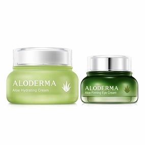 Aloderma Aloe Cream Set, 2 pieces - Hydrating Cream, Firming Eye Cream