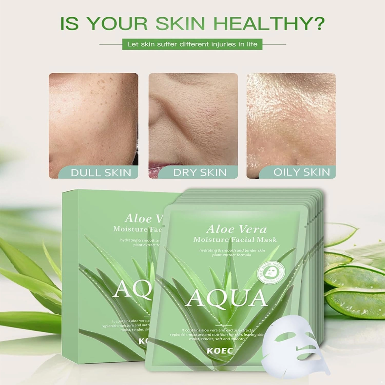 Aloe Vera Gel Sleeping Mask Soothing Overnight Hydration to Improve Skin Texture Minimize Pores Enhance Elasticity Non Sticky Cooling Treatment Green One Size