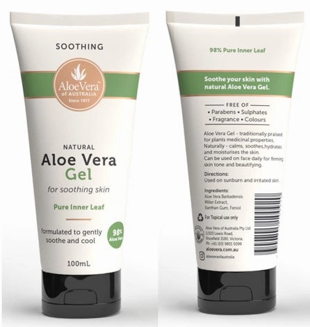 Aloe Vera of Australia Aloe Vera Pure Inner Leaf Gel Tube 98% Aloe 100ml