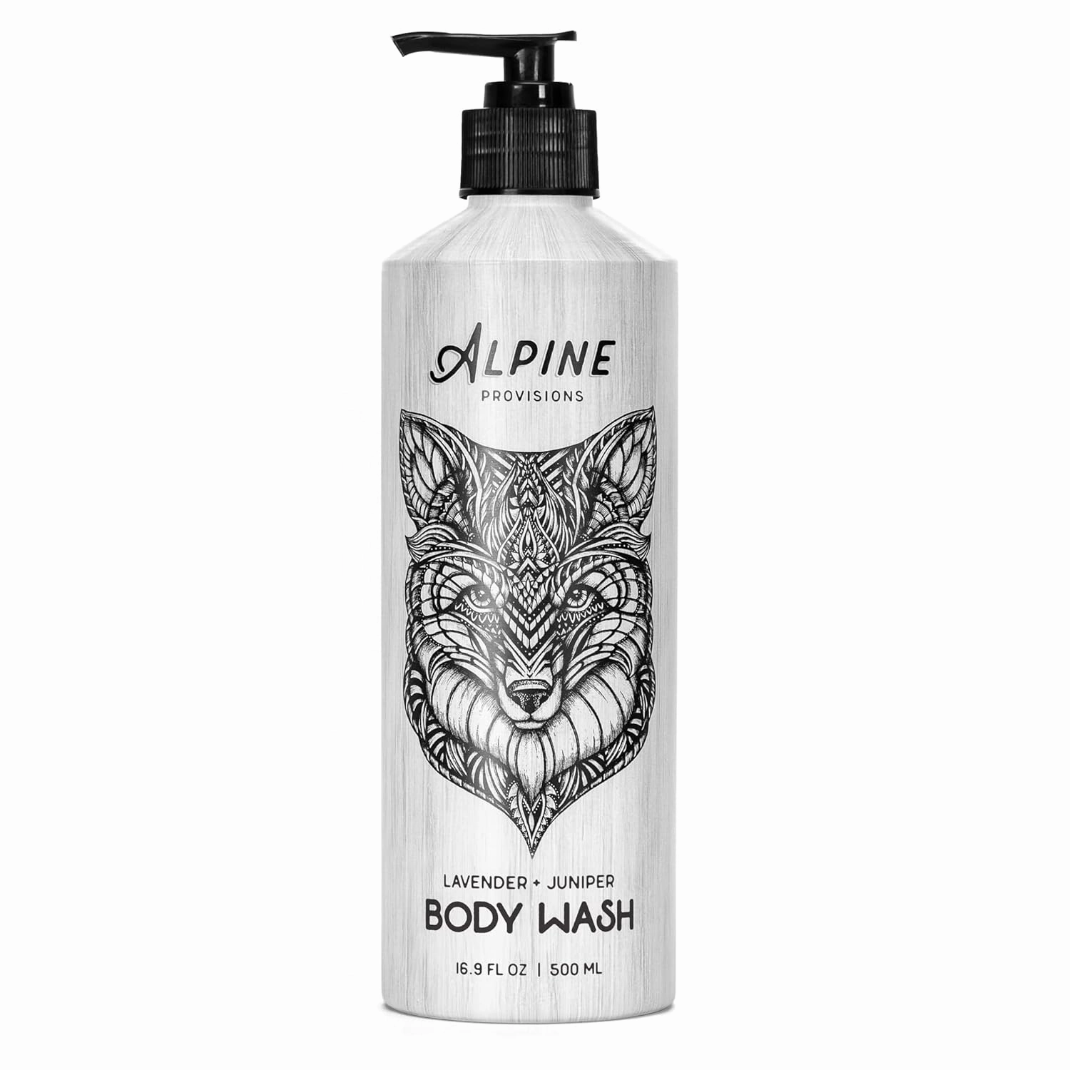 Alpine Provisions Natural Lavender   Juniper Body Wash, 16.9 fl oz in plastic-free aluminum bottle