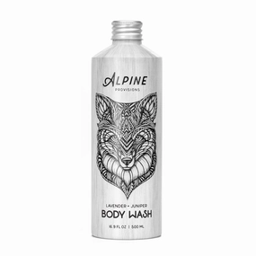 Alpine Provisions Natural Lavender   Juniper Body Wash, 16.9 fl oz in plastic-free aluminum bottle