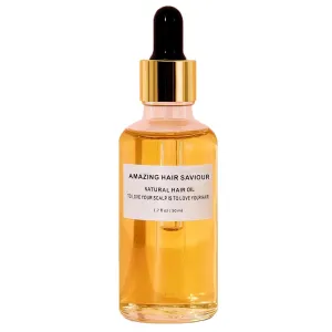 Amazing Hair Saviour - Natural Hair Oil, Nourishing Treatment for Dry Damaged Locks, Promotes Growth & Shine with Rosemary & Coconut Oil, Frizz Control & Scalp Care